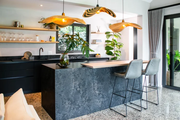 A seamless blend of contemporary elegance and natural warmth, the Urban Oasis Kitchen is designed for both style and functionality